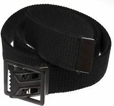 U.S MILITARY ISSUE BLACK WEB  BELT WITH BLACK OPEN FACE BUCKLE ARMY 60