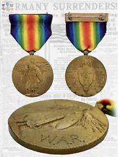 ENGRAVED WW1 U.S. VICTORY MEDAL “W.A.R.” NAMED WORLD WAR 1 picture