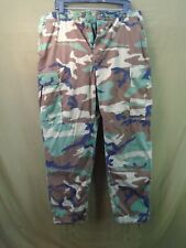 US Military Hot Weather BDU Camo Pants Trousers Rip Stop Size Large Regular 18-O picture