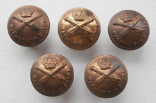 Matching Set of 5 Genuine WWI Machine Gun Corps Officers Brass Uniform Buttons picture