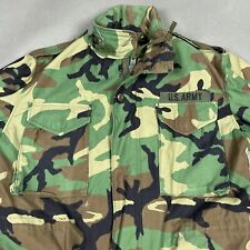 Vintage US Military Field Coat Mens Medium Green Woodland Cold Weather Army picture