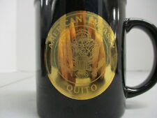 American Embassy Quito, Ecuador Coffee Cup, Black with Gold Seal & Lettering picture