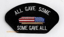 ALL GAVE SOME SOME GAVE ALL MEMORIAL PATCH CEMETARY PIN UP VA BURIAL HONOR GUARD