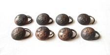 WW1 BULGARIAN LIEUTENANT-GENERAL UNIFORM BRASS BUTTONS WITH LIONS SET OF 8