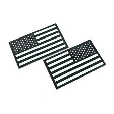 Infrared IR US Flag Patch Forward & Reverse Army Navy USMC VELCRO® Brand 2 PACK picture