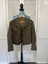Vintage WWII World War 36R US Army Mens Green Wool Uniform Field Jacket NICE picture