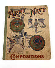 Army and Navy Composition Book Antique Notebook Journal c1900 Military Artwork picture