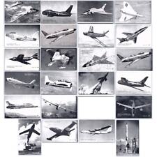 Lot/23 Military Jet Airplane Arcade Cards Sleeved B/W plain backs 01192 picture