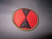 Vintage 7th INFANTRY DIVISION U.S. ARMY WW2 Whiteback PATCH picture
