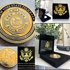 NEW YORK STATE POLICE NYSP Challenge Coin 40mm with Special Velvet Box Case  picture