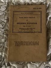 Vintage BASIC FIELD MANUAL SOLDIER'S HANDBOOK 1940’s picture