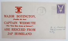 Major Boyington Captain Wermuth Rescued Homeland 1945 II WW2 Patriotic Cover Red