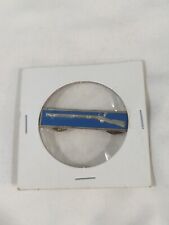 Vintage WWII silver tone & blue Enamel Rifle Marksman Infantry Pin picture