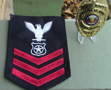 Obsolete: Gold Breast Badge/Patch Set-Master at Arms, U.S.Navy Police picture