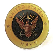 UNITED STATES NAVY - Vintage 1 Inch Round Lapel Pin picture