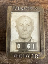 Vtg Willis & Geiger Outfitter Employee Photo Badge - Expedition, Flight Clothing