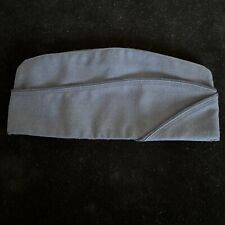 VTG USAF Blue Military Garrison Cap 6 7/8”Polyester Wool Serge Blue Shade 1549 picture