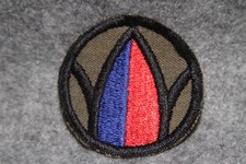 Early WW2  US Army Uniform Shoulder Patch, 89th Inf Division,Red/Blue Variant