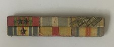 France, French medal ribbon bar WWII bravery awards, wound medal etc