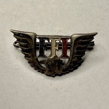 WWII Free French Residence FFI Badge Serialed Original