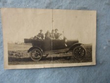 WWI US Home Front Photo Soldier in Family Touring Car WW1