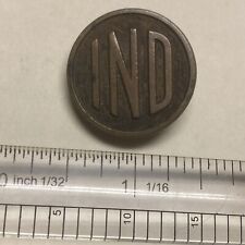 Vintage Rare WW1 US Army IND Indiana State Collar Disc Complete picture