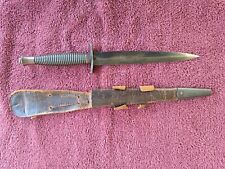 Original WW2 Fairbairn Sykes Commando Dagger Fighting Knife w/Scabbard picture