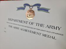 US Army Achievement Medal Certificate (Genuine Issue) picture