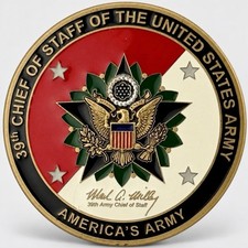 39th Army Chief of Staff Gen Mark Milley Presented for Excellence Challenge Coin