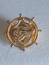 Vintage WWII US Army Transportation Corps Badge Ship Wheel Badge Pinback Pin picture