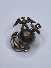 US Marine Corps Vintage Sterling Silver Hat Badge picture