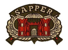 US ARMY ENGINEER SAPPER PATCH W/ CASTLE BRANCH INSIGNIA ESSAYONS 12B TAB VET