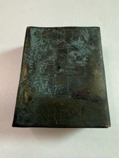 German WWII Matchbox Cover – “Rotes Kreuz” (Red Cross), Trench Art, VERY RAR