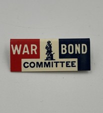 Vintage WW2 United States War Bond Committee Pin Back Badge 9-12-1944