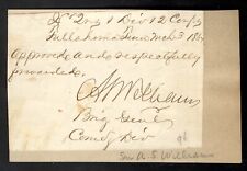 Brig. Gen. Alpheus S. Williams – Clipped Endorsement Signed (Mounted) picture