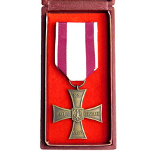 5186 WW2 POLISH EXILE CROSS OF VALOR 1920 ORDER POLAND