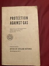 1941 U.S. Office of Civilian Defense Booklet - Protection Against Gas WWII Book picture