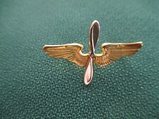 WWII U.S. Army Air Force Officer’s Winged Propeller Lapel Pin - NS Meyer picture