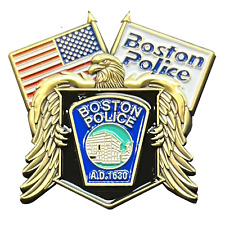 GL4-013 Boston Police American Flag Lapel Pin picture