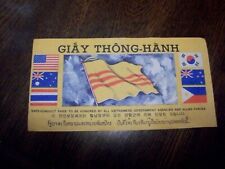 Vietnam War 7-Flags Safe Conduct Pass 1960's Giay Thong-Hanh picture