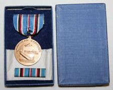 ORIGINAL NEW IN BOX FULL SIZE, WWII AMERICAN CAMPAIGN MEDAL W/ RIBBON BAR picture