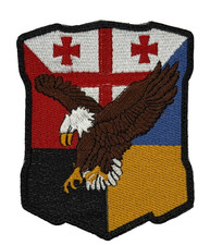 Ukrainian Georgian National Legion Patch Eagle Military Embroidered Shield Badge