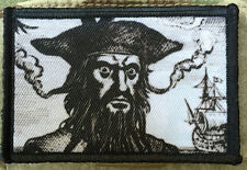 Blackbeard the Pirate Morale Patch Tactical Military USA Hook Badge Army Flag picture