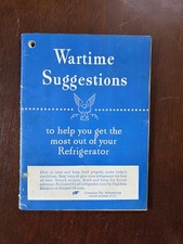 Vintage 1943 Frigidaire General Motors Wartime Suggestions Book World War II