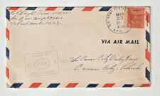 USA #811 PREXY STAMP APO 602 Surinam Zandery Field 1943 Censored Airmail Cover