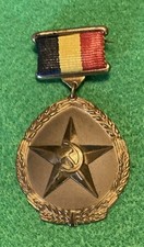 Romanian medal, Hero of New Agrarian Revolution, 1986-89, Epoxy Back of Star