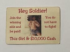 Vietnam War North Vietnamese Propaganda Recruiting Card U.S. Army Soldiers GIRLS picture