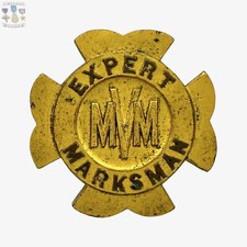 U.S. MASSACHUSETTS VOLUNTEER MILITIA EXPERT MARKSMAN BADGE MEDAL M.V.M.