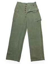 WWII WW2 US Army HBT High Cargo Trousers Pants 32x33 1944 Two Pocket Herringbone picture