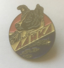 Russian  soviet  First dog in thr space 1960 badge pin
